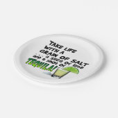 PAPIERcocktail-TELLER - LEBEN, LIMON, SALZ, Pappteller (Schrägansicht)