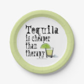 PAPIERCOCKTAIL-TELLER - TEQUILA-THERAPIE PAPPTELLER (Vorderseite)