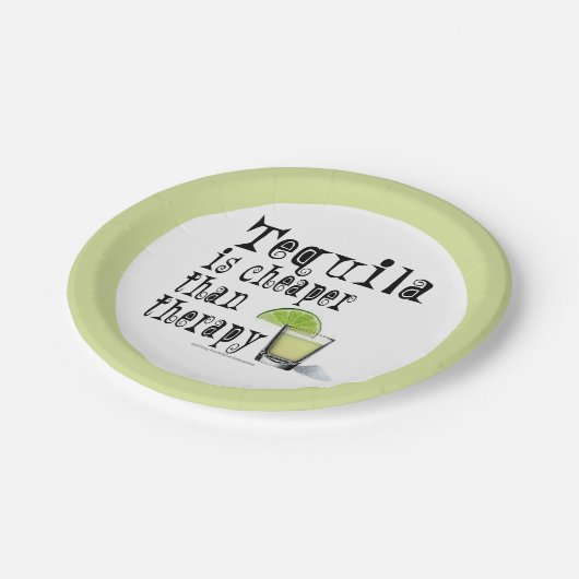 PAPIERCOCKTAIL-TELLER - TEQUILA-THERAPIE PAPPTELLER (Schrägansicht)