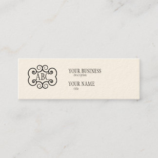 Papiercreme-Monogramm für die magere Visitenkarte