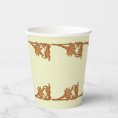 Papiercup - Blätter mit Eisenhülse Pappbecher (Vorderseite)