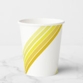 Papiercup - Schattierungen aus gelben, diagonalen Pappbecher (Vorderseite)