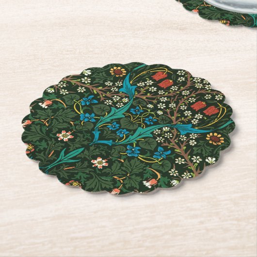 PAPIERDESIGN WILLIAM MORRIS "TULIPS" UNTERSETZER (angewinkelt)