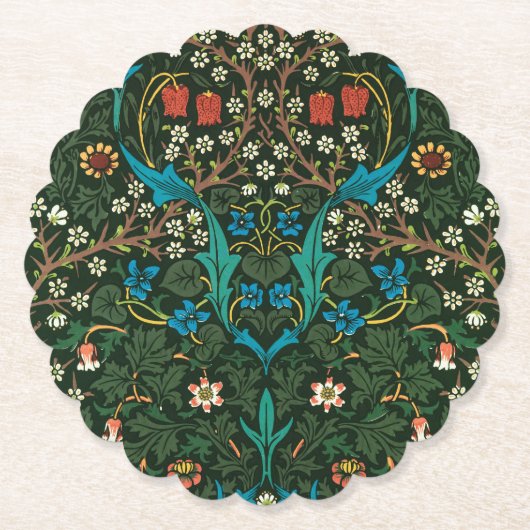 PAPIERDESIGN WILLIAM MORRIS "TULIPS" UNTERSETZER (Vorderseite)
