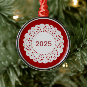 Papierdoilies Ornament Aus Metall