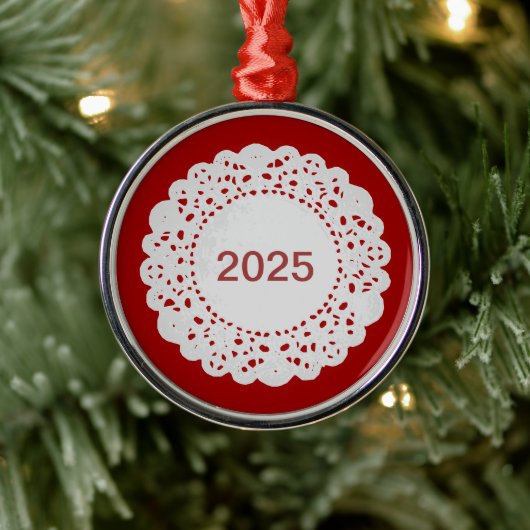 Papierdoilies Ornament Aus Metall (Baum)