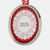 Papierdoilies Ornament Aus Metall (Links)