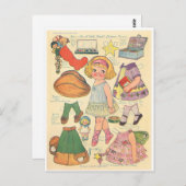 PAPIERDOLL DOLLY DINGLE CHRISTMAS POSTKARTE (Vorne/Hinten)