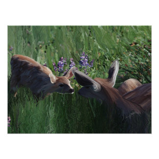 Papierdruck bearbeiten und fawn poster