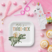 Papierdruckpapier-Teller mit drei Rex-Party Pappteller (Party)