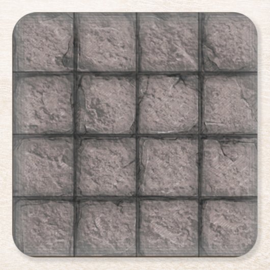 Papierdungeon-Untersetzer Rechteckiger Pappuntersetzer (Vorderseite)