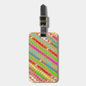 Papierdurchschlag streift FLECKEN-KUNST durch Gepäckanhänger (Vorderseite vertikal)