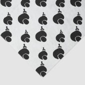 Papiere aus schwarz-weißem Gewebe Seidenpapier (Detail)