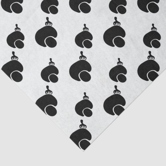 Papiere aus schwarz-weißem Gewebe Seidenpapier (Detail)