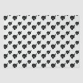 Papiere aus schwarz-weißem Gewebe Seidenpapier (Vorderseite)