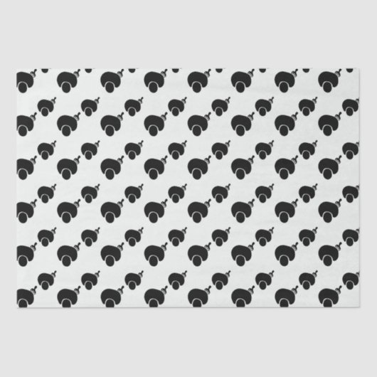 Papiere aus schwarz-weißem Gewebe Seidenpapier (Vorderseite)