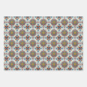 Papiere für Fliesen aus dem Mittelmeerraum Folk Ar Geschenkpapier Set (Vorderseite 3)