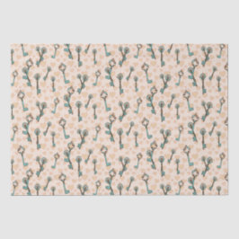 Papiere für Herz und Schlüssel Seidenpapier