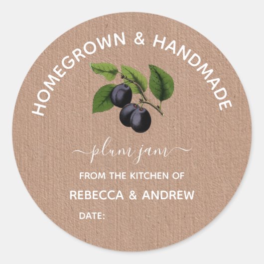 Papiere für selbstgebackene und handgefertigte Pfl Runder Aufkleber (Vorderseite)