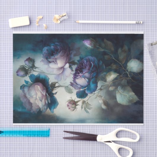 Papiere mit Lila Rose Seidenpapier (Handwerk)