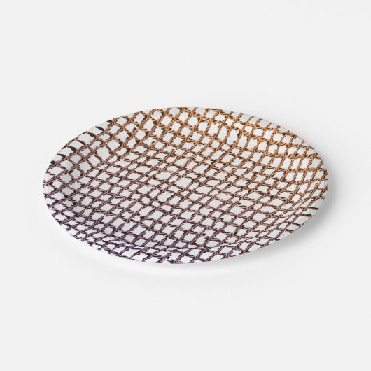 Papiere Teller Beige Net (Schrägansicht)