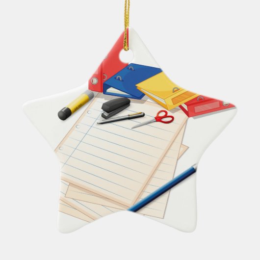 Papiere und andere Büroartikel Keramikornament (Vorne)