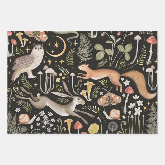 Papiere zum Abpacken von dunklen Wäldern Geschenkpapier Set (Vorderseite 2)