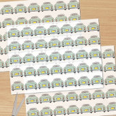 Papiere zum Muster des grünen Figaro-Autos Seidenpapier