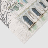 Papiere zum Vintagen Schreiben von Vogelzweigen in Seidenpapier (Ausschnitt)