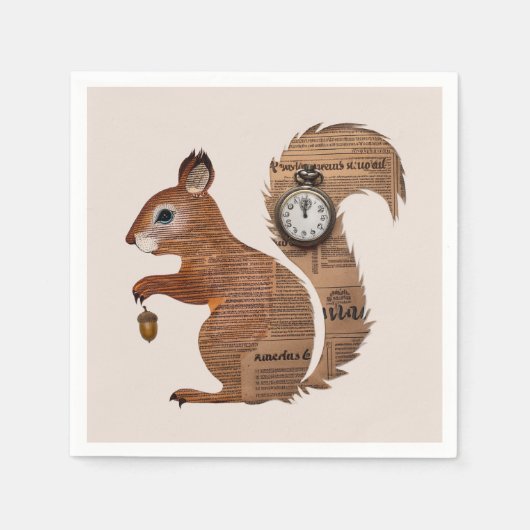 Papiereichhörnchen Serviette (Vorderseite)