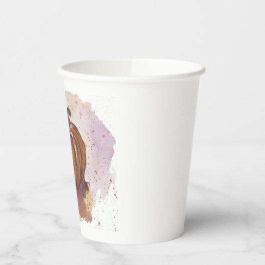 Papieren-Kürbis Pappbecher (Links)