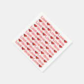 Papieren Napkins, Liebe des Roten Herzens Vater im Serviette (Ecke)