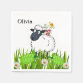 Papieren Napkins, Schafe Grünschildkröten Serviette (Vorderseite)