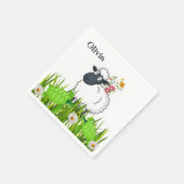 Papieren Napkins, Schafe Grünschildkröten Serviette (Ecke)
