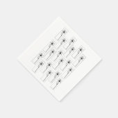 Papieren Napkins, Schwarzweiß-Blume, Blumen Serviette (Ecke)