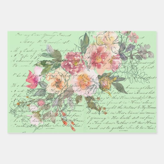 Papierentpackung: Set für flache Bleche mit 3 Geschenkpapier Set (Vorderseite 3)