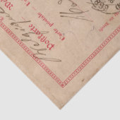 Papierentpackung - Vintage deutsche Postkarte Seidenpapier (Detail)