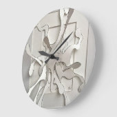 Papierexplosion Große Wanduhr (Winkel)