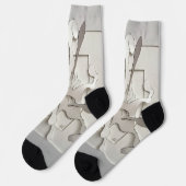 Papierexplosion Socken (Linkes Detail)