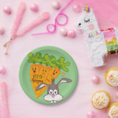 Papierfächer, Carrots Rabbit, 100% Vegan Pappteller (Party)