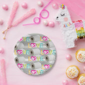 Papierfächer für Teller mit rotem Herz, Toilettenp (Party)