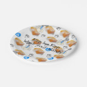 Papierfächer, Teller waschen die Hände mit dem Sei (Schrägansicht)