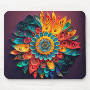Papierfederblume Mousepad