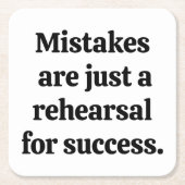 Papierfehler-Untersetzer Rechteckiger Pappuntersetzer (Vorderseite)