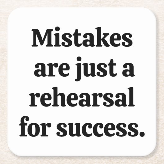 Papierfehler-Untersetzer Rechteckiger Pappuntersetzer (Vorderseite)