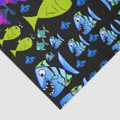 Papierfisch aus dekorativem Gewebe Seidenpapier (Ausschnitt)