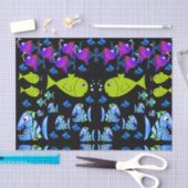 Papierfisch aus dekorativem Gewebe Seidenpapier (Handwerk)