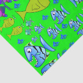 Papierfisch aus dekorativem Gewebe Seidenpapier (Ausschnitt)