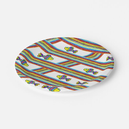 Papierfisch für Teller (Schrägansicht)