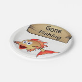 Papierfisch für Teller (Schrägansicht)